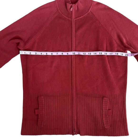 Covington ~Women’s Rust Color Zipped Sweater Jacket ~ Made in Japan ~ size L - Picture 8 of 12